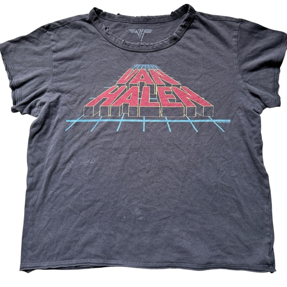Van Halen Band Vintage Inspired Distressed Style Tee Size M